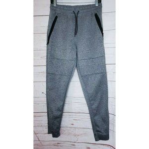 Southpole Embroidered Medium Gray Black Zipper Pockets Joggers